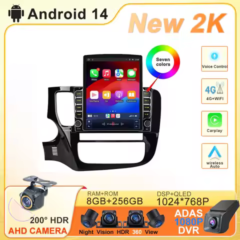 Android 9.7‘’ For Mitsubishi Outlander 3 GF0W GG0W 2012 - 2018 Left Hand Drive Multimedia Car GPS Na