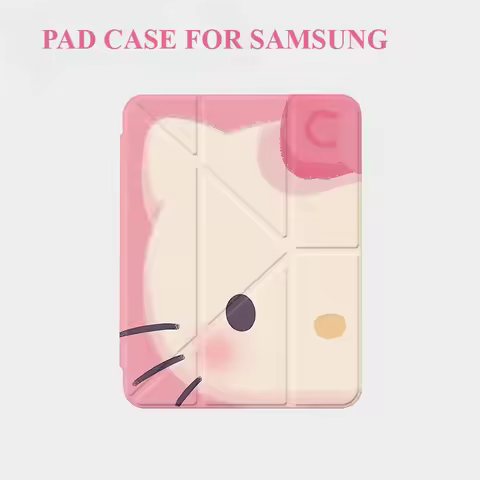 "Multicolored Cat Polaroids" 3+Y-foldFor Samsung Galaxy Tab A8/A9/A11+FE LITE PLUS/Galaxy Tab S6 Lit