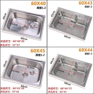 Single Sink Vegetable Washing Sink Single Sink 6B76304 Thickened Sink Dishwashing Sink Cover Stainle