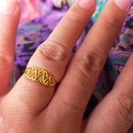 cincin motif love emas asli kadar 24k/999