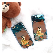 IPHONE 6 / IPHONE 6 PLUS / IPHONE 7/8 / IPHONE 7 PLUS / 8 PLUS / IPHONE X BROWNY BLUERAY SOFTCASE