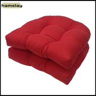 Seat Cushion for Outdoor Chairs 2 Pcs Waterproof Outdoor Chair Cushions Thick Cotton Filled U-shaped