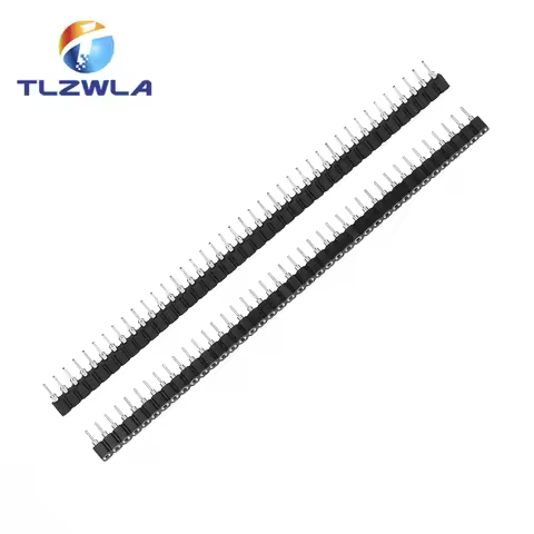 100PCS 2.54mm Pin Header Female Single Row 40 Pin 2.54mm Round Pin Connector 1x40