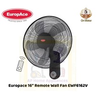 EuropAce 16" Wall Fan with Remote EWF 6162V | EWF6162V (2 Years Warranty | 5 Years Motor Warranty)