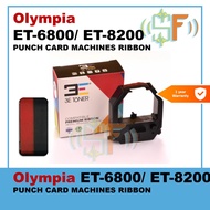 OLYMPIA ET6800 ET 6800 ET-8200 ET 8200 Punch Card / Time Recorder Ink Ribbon Dual Color ( Black / Re