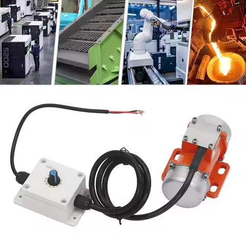 Electric Vibration Motor with Speed Controller 60W DC12V Brushless High-speed Motor Small Concrete V