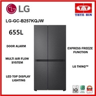 655l Side by Side Fridge in Essence Matte Black GC-B257KQJW