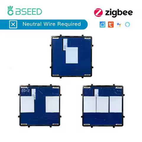 BSEED Zigbee Smart Switch 1/2/3Gang Sensor Switch Function Part Only Alexa Tuya Smart Home Control A