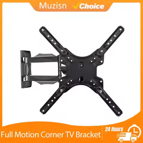 Universal Full Motion Corner TV Bracket Wall Mount 26-42 Inch LED/LCD Monitor Holder Swivel Tilts Ad