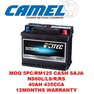 Camel Hitec MF NS60LS/L/RS/R 50B24 12v 40Ah 435CCA 12Months Warranty