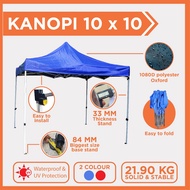 Bravo Canopy Kanopi 10x10 Canopy Canvas Khemah Niaga Khemah Pasar Malam Khemah Pasar Tani Khemah Meniaga [White Stand]