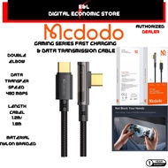 【1Yr Warranty】 MCDODO 90 Degree Transparent Fast Charging and Data Sync Cable EPAL Type C CA 340 339