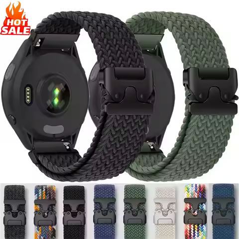 Braided Loop Strap For Garmin Forerunner 965 970 265 165 570 Parachute Buckle Nylon Watchband Garmin