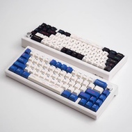 129 Keys EMO Cherry Profile PBT Blue Black Keycaps Set Fit for 61/64/87/104/108 Cherry Mx Switches Mechanical Keyboard
