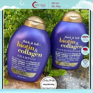 Bộ dầu gội xả Biotin Collagen Mỹ kích thích mọc tóc (2 chai x 385ml) Xuất