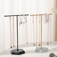 1ชิ้น แท่นวางสร้อยคอและต่างหู รูปตัว T ฐานแยกได้ MDF ที่วางเครื่องประดับ สำหรับใช้ที่บ้าน กลับไปโรงเ