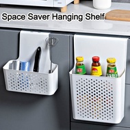 Door Space Saver Hanging Shelf Organizer Cabinet Rail Hook Kitchen Spice Storage Bathroom Holder