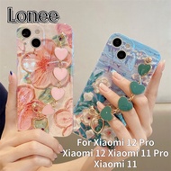 For Xiaomi 12 Pro Xiaomi 12 Xiaomi 11 Pro Xiaomi 11 Crossbody Bracelet Phone Case , Bluray Glitter Oil Painting Flower Diamond Soft Cover Case