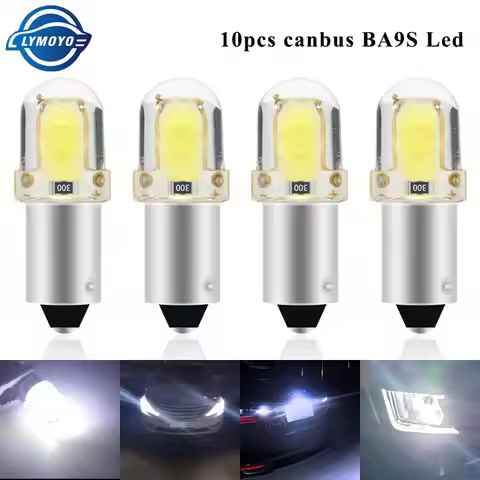 10PCS BA9S LED Canbus T4W Bulb COB 2SMD Car Rear Map light Side Bulb Lamp Auto width light Reverse L