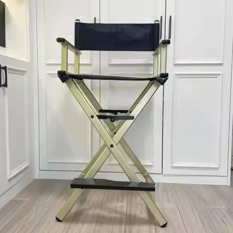 Outdoor High Chair Aluminum Director Frame Foldable Makeup Artist Furniture Lightweight Portable Fol