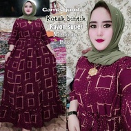 gamis jumbo ld 120 big size arabian kotak rintik