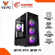 ViiPER PC BITIS RTX 3070 Ti Gaming PC, RYZEN 5 5600X, ASUS TUF B550-PLUS WIFI, GALAX RTX 3070 Ti, TECWARE FORGE S