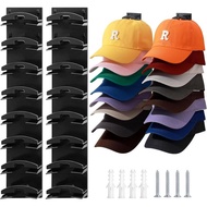2Packaged Baseball Cap Storage Rack，Hat Wall Hanger with strong Adhesive，Wall-mounted Hat Hook Can A