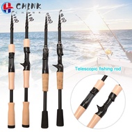 CHINK Telescopic fishing rod, 1.5M-2.4M Casting Portable Fishing Rod,  Short fiberglass Spinning fiberglass Lure Rod Travel Fishing Equipment