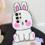 Korean Rabbit Phone Case For Huawei Nova 11i 11 Pro Ultra 10 Pro 10 SE 9 8 7 Pro SE 7i 6 SE 5T 5 Pro 4 4E 3 3i ins Cute Cover Cartoon Rabbit Pink Phone Case