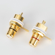 HiFi หัวเชื่อมปลั๊กเสียง RCA Connector หญิงซ็อกเก็ตชาสซี CMC ตัวเชื่อมต่อทองแดงชุบแจ็คปลั๊กทองแดง