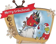Department 56 Flourish Dr. Seuss Merry Grinchmas TV Lit Table Decor, 12.1 Inch, Multicolor