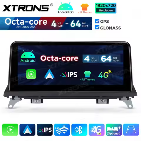 XTRONS 10.25" Android 14 Car Multimedia Player For BMW X5 E70 X6 E71 CCC/CIC System Octa Core 4+64GB
