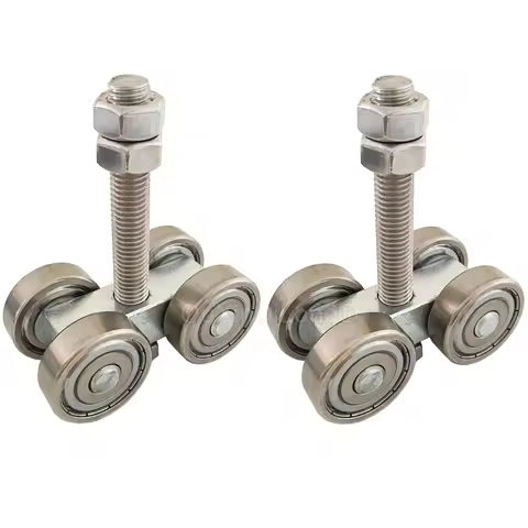 2PCS Stainless Steel Hanging pulley Heavy-Duty Sliding Door Hanging Wheel Industrial Warehouse Track