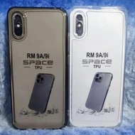 Original Space Clear Silicone Black Redmi 9A/9i Clear Space clear Casing + camera protector