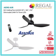 [Free Shipping] Aero Air AA320 35" / 46" / 52" Ceiling Fan with Dimmable 24W Tri Tone LED - Regal Li