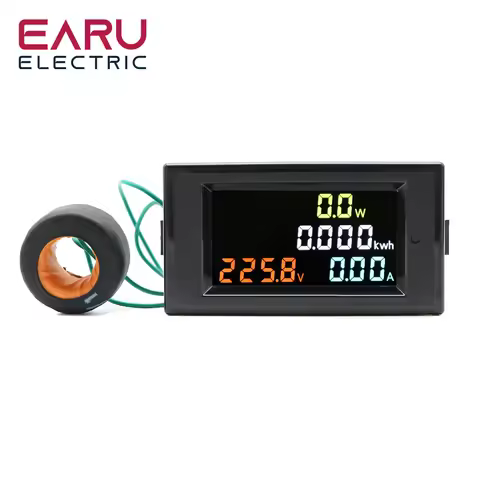 D69-2049 Digital Multimeter 100A AC 40-300V Electric Power Energy Voltmeter Ammeter Analyser Watt Vo