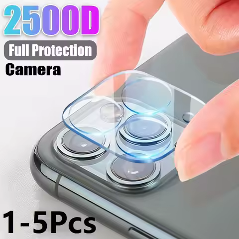 1-5Pcs For iPhone 15 14 13 12 11 Pro Max Plus 3D Camera Lens Back Cover Protector Tempered Glass