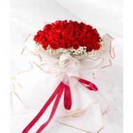 [Angelflorist.com] Fresh Flower 99 Roses Bouquet - Forever Love