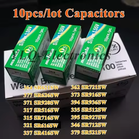 10pcs 377 364 371 321 394 395 317 335 362 SR516SW SR616SW SR716SW SR916SW SR626SW SR621SW SR920SW 1.