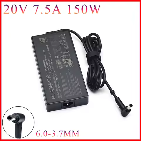 20V 7.5A 150W 6.0x3.7mm A18-150P1A AC Adapter For Asus Rog G531GT G731GT FX505GT FX705GT FX505DD FX5