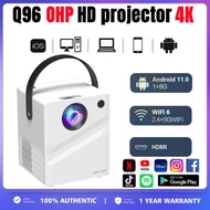 Q96 OHP portable projector with 2.4G and 5G dual WiFi/Bluetooth function, ultra clear 4K, built-in Y