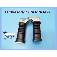 HONDA CHALY 50 70 CF50 CF70 -- "REAR" PASSENGER FOOTREST SET PAIR // REAR Rubber