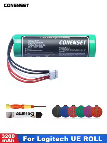 3.6V 3200mAh Replacement Battery For Logitech UE ROLL 2 Roll Ears Boom Bluetooth Speaker Parts Acces