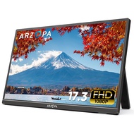 [P159p] ARZOPA 17.3 "จอภาพแบบพกพา FHD 1080P จอแสดงผลภายนอกหน้าจอ IPS USB C หน้าจอเกม HDMI สำหรับโทรศ