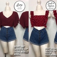 Preloved Aussie Crop Blouse 2pcs