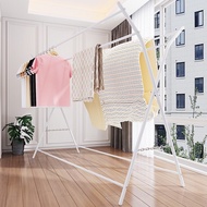 🔥 Foldable Mobility Large Support Clothes Hanger Clothing Garment Drying Rack Ampaian Baju Pakaian