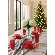 Set of 6 CRISTA HOME embossed mesh glassPieces - 80054