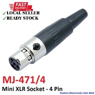 4 Pin Mini XLR Socket - MJ-471/4