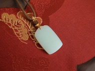 天然羊脂玉和田玉項鏈 新疆羊脂玉無事牌吊墜 脂份厚實 平安順遂