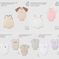 La Pomme Set 2 bodysuit short sleeve petit material size 0m/3m/6m/9m newborn baby clothing